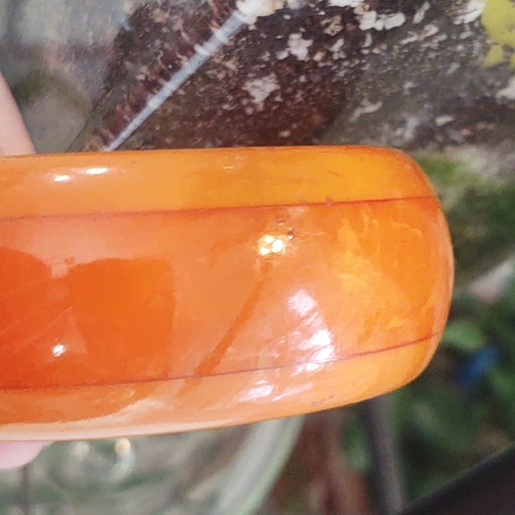 Vintage Butterscotch Layered Bakelite Cuff Bracelet - Picture 7 of 7